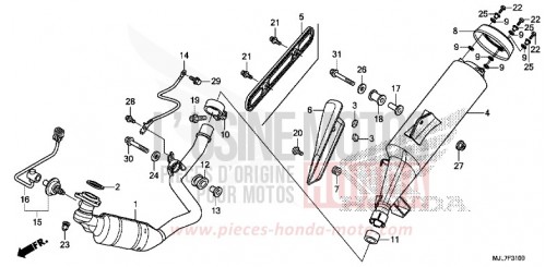 EXHAUST MUFFLER NC750DE de 2014